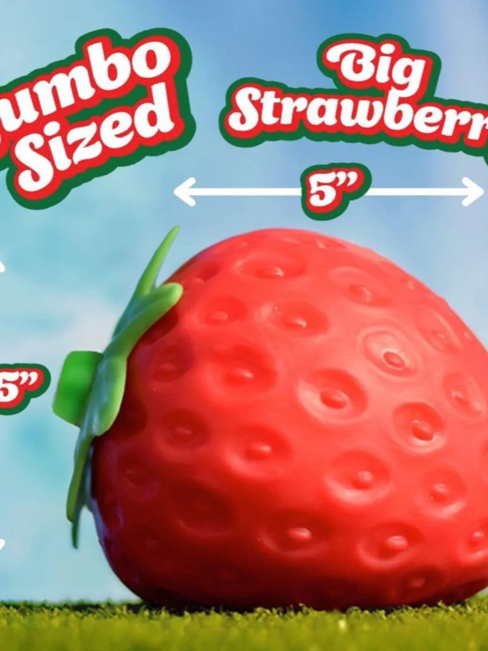 Jumbo 5.75 Inch Strawberry Squishy Toy Slow Rising Stress Relief Squeeze Toy Rea